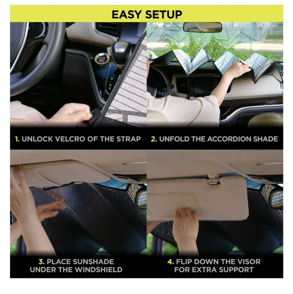 Auto Drive Accordion Sun Shade - Picture 11 of 16